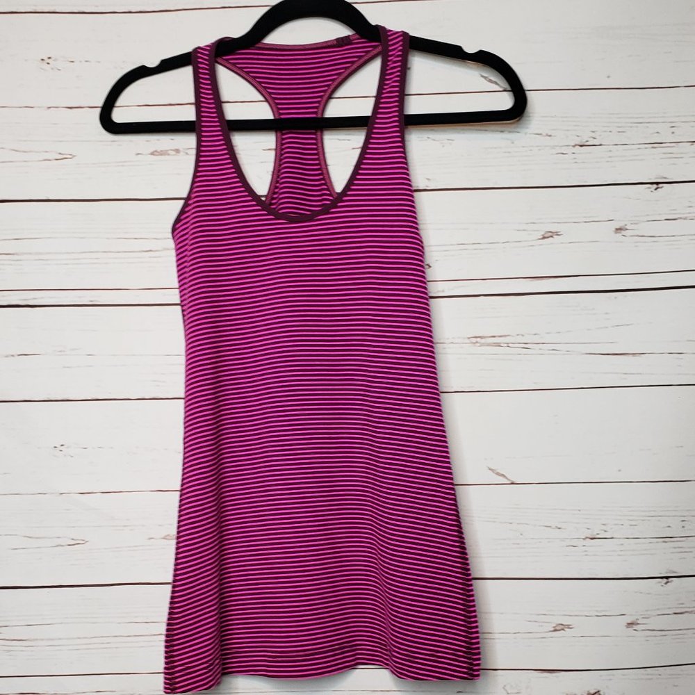 Lululemon Cool Racerback Striped Tank Top